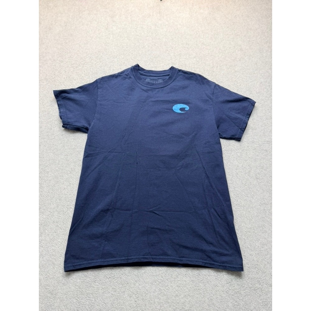 Costa Del Mar Mens Navy Blue Marlin Fishing Graphic T-Shirt Size M